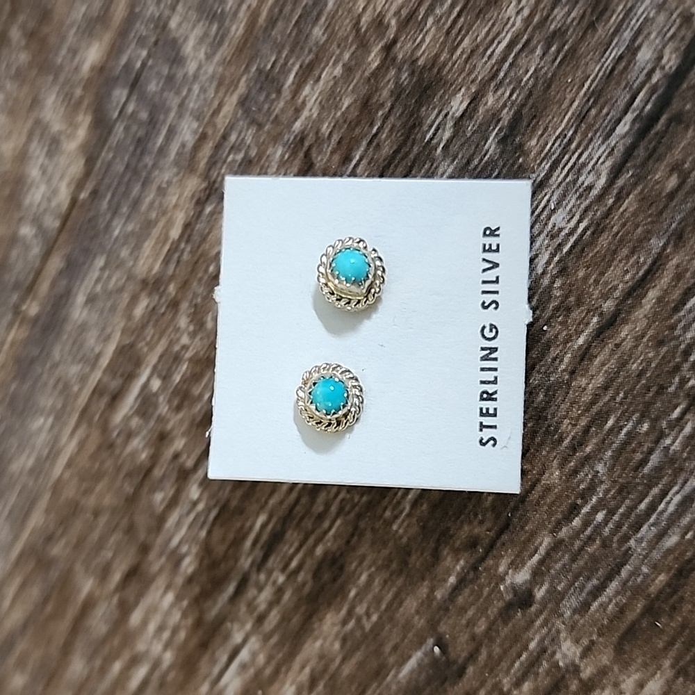 Sterling silver and turquoise posts